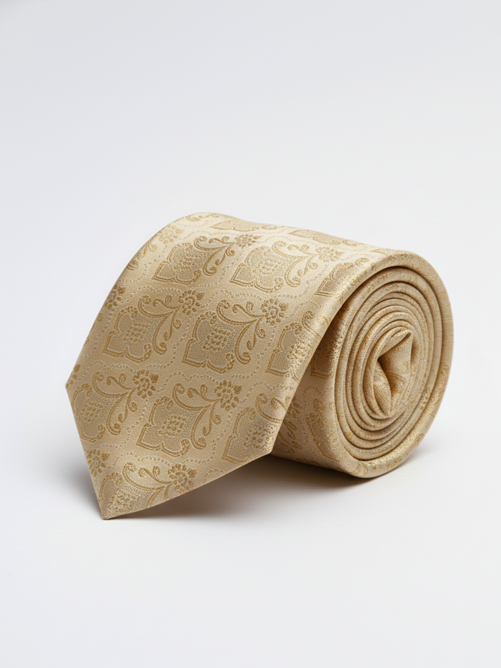 Luxury Silk Tie for Men – Classic Beige Formal Necktie