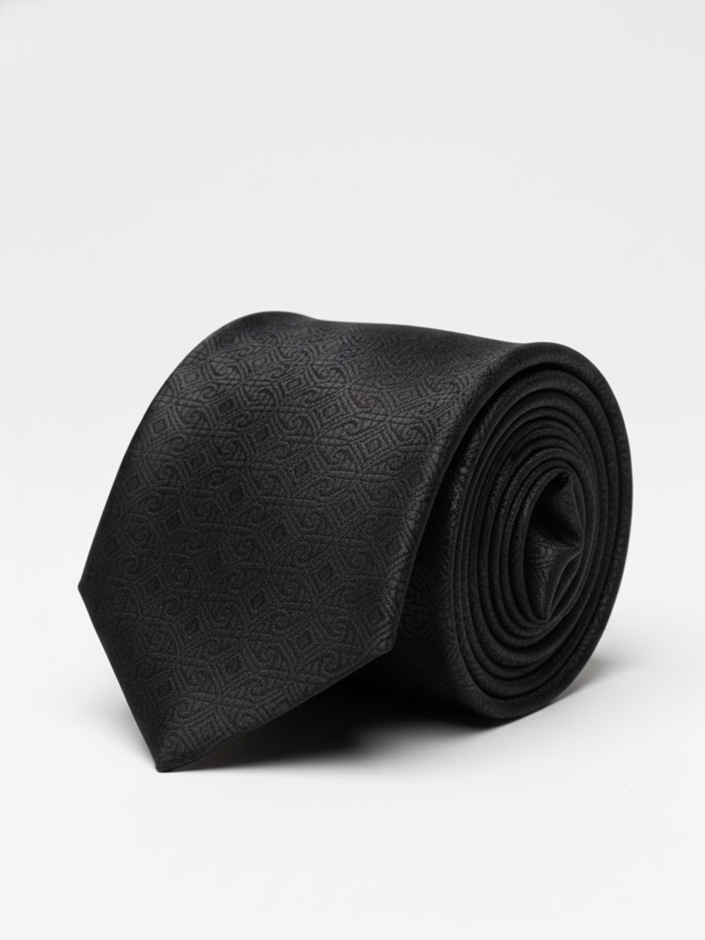 Premium Dark Patterned Silk Tie for Men – Classic Formal Necktie