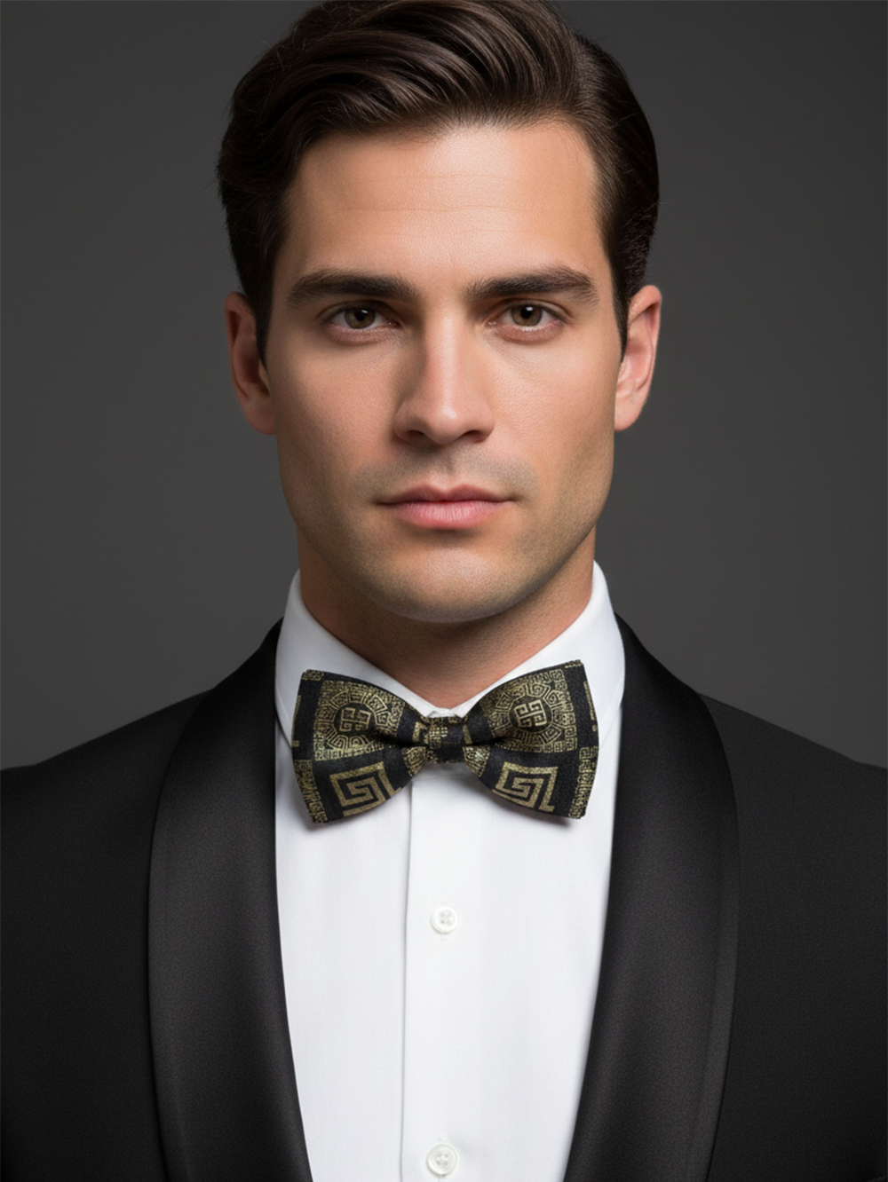 The Emerald Shadow: Premium Black & Forest Green Bow Tie