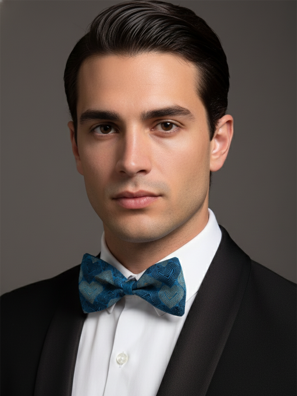 The Azure Distinction: Midnight & Sky Blue Silk Bow Tie