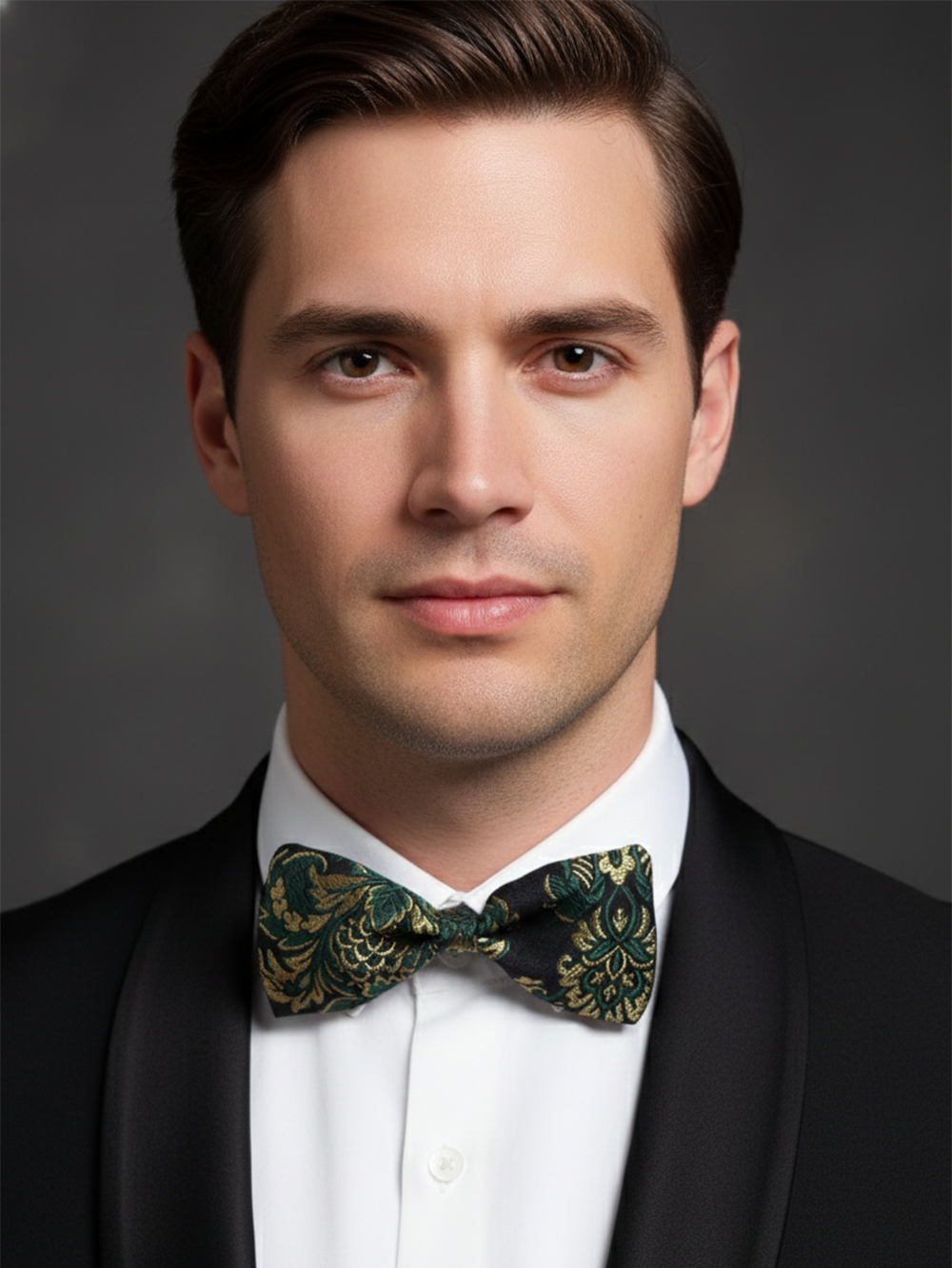 The Emerald & Ember Bow Tie: A Study in Sophistication