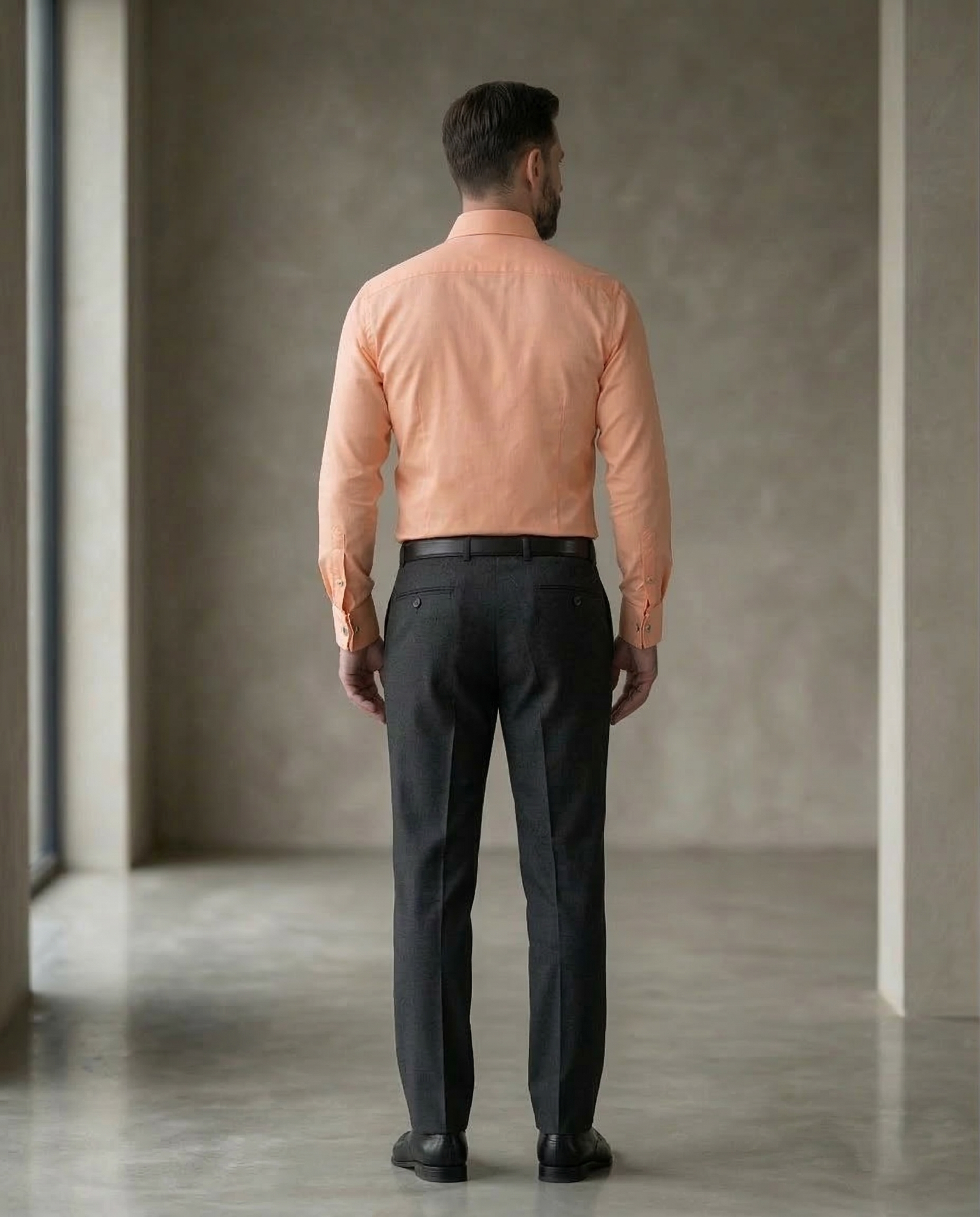 Peach Formal Shirt for Men | Premium Cotton Blend Regular Fit