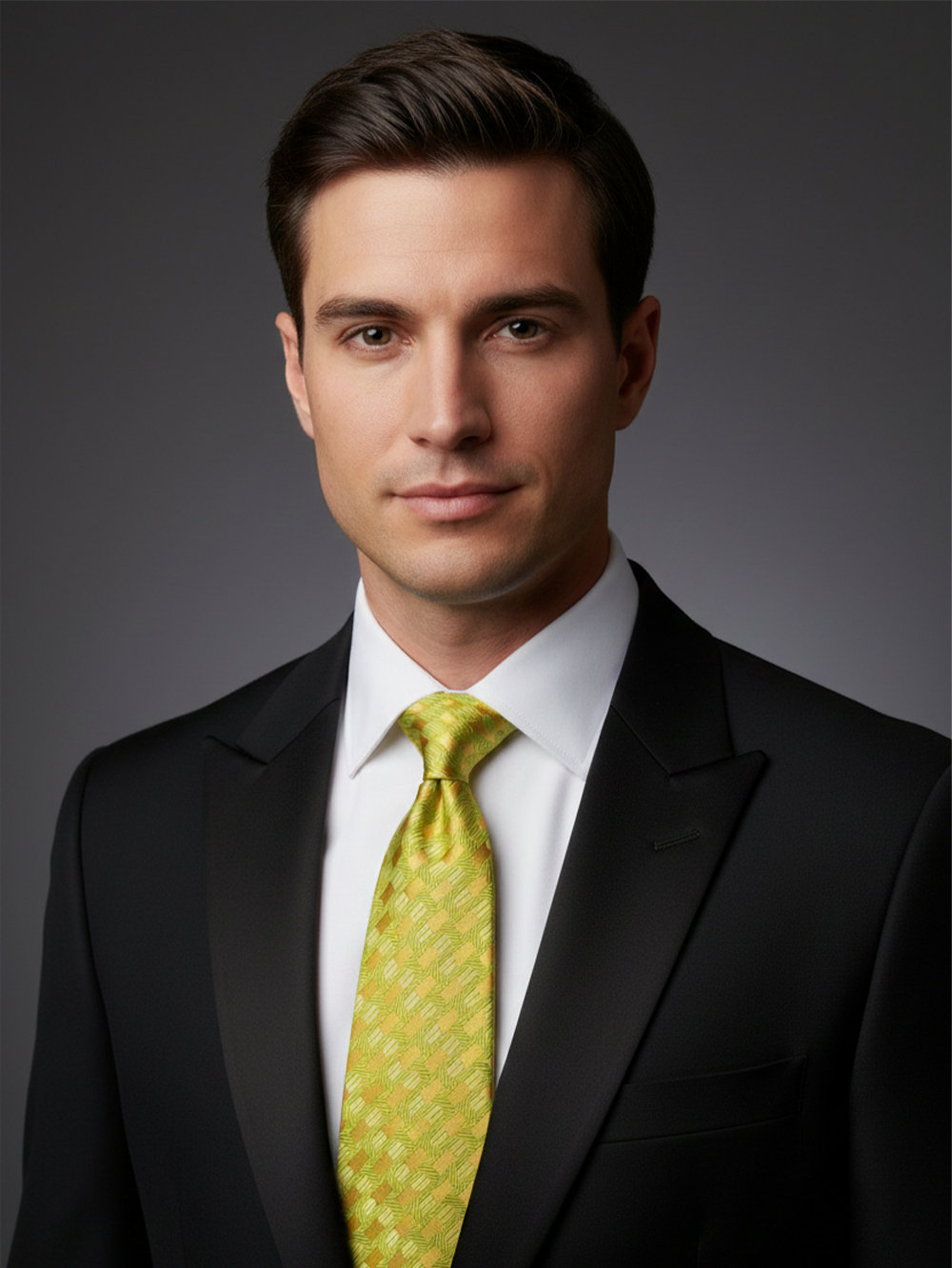 Premium Olive Green Silk Tie with Subtle Woven Pattern - Image 3