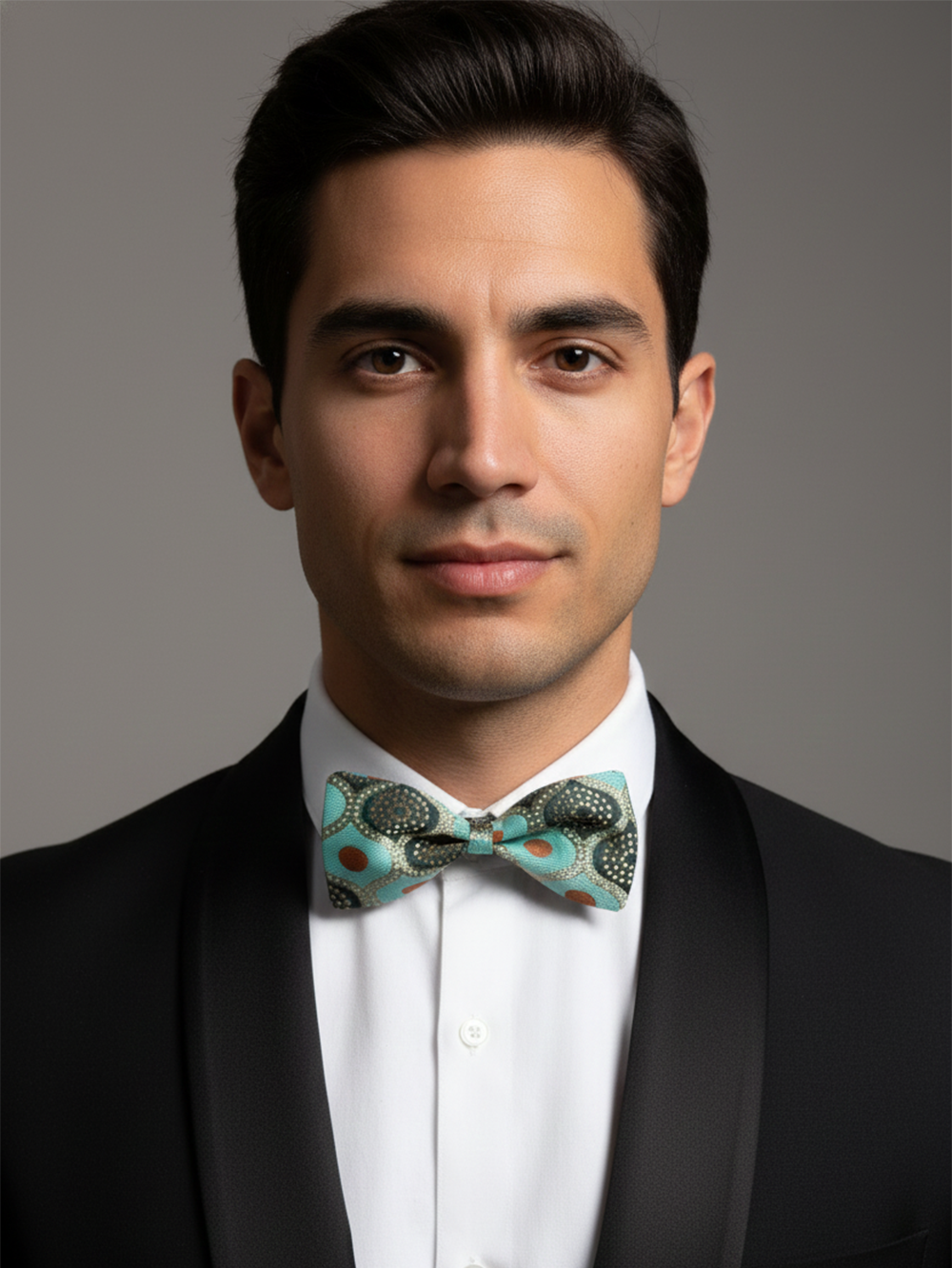 The "Silver Mist" Artisan Bow Tie: Elegance in Baby Blue
