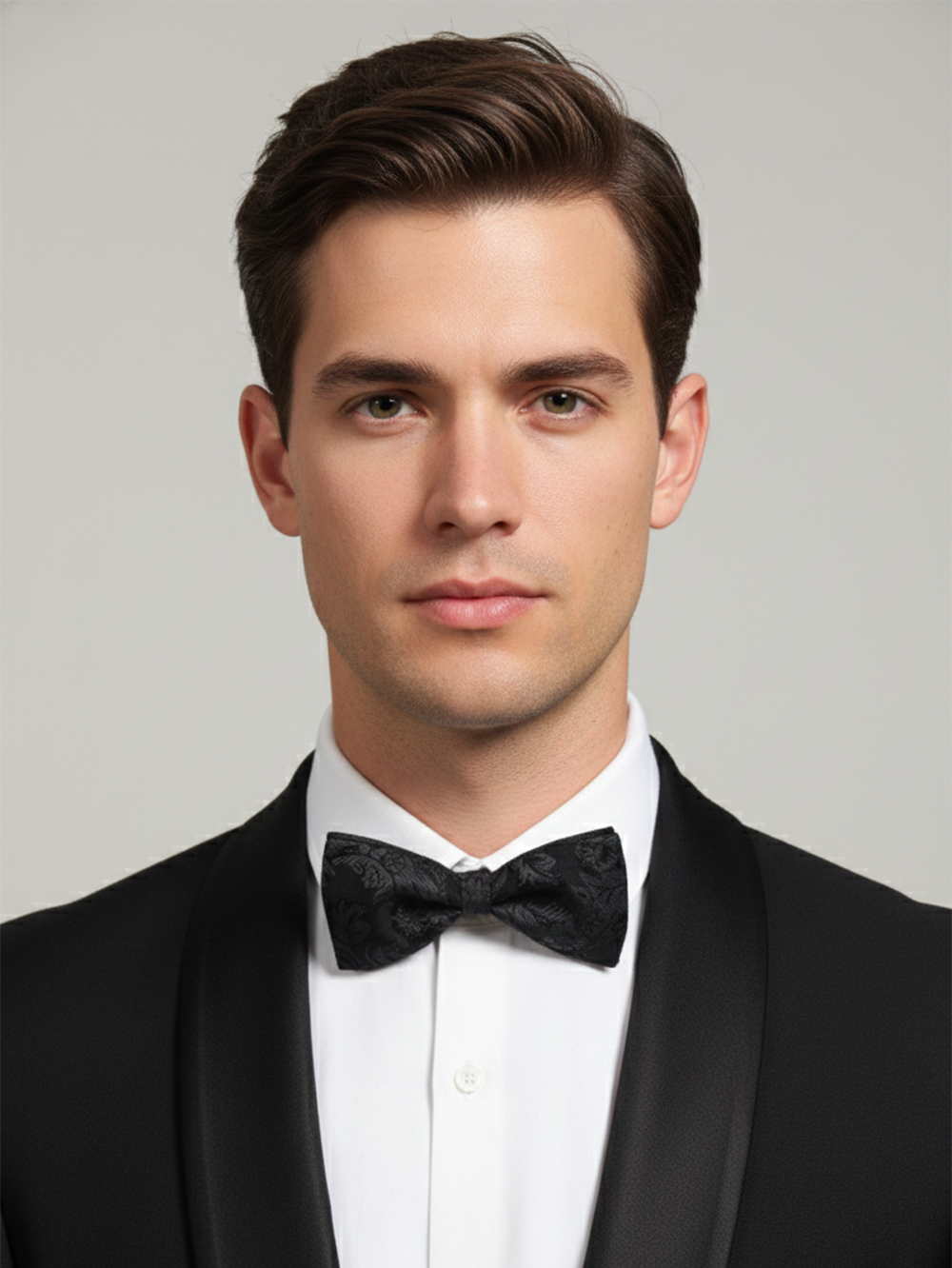 The Midnight Onyx: A Classic Black Silk Bow Tie