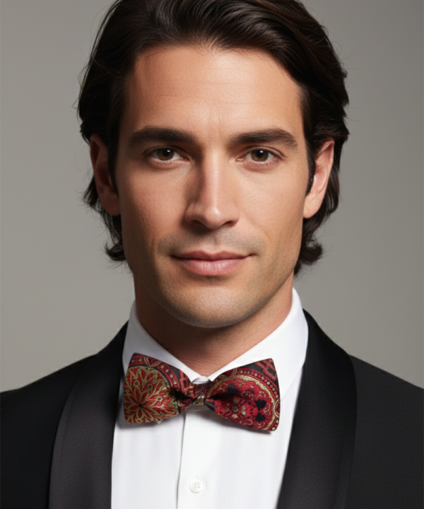 The Crimson Mosaic: A Bold Two-Tone Classic