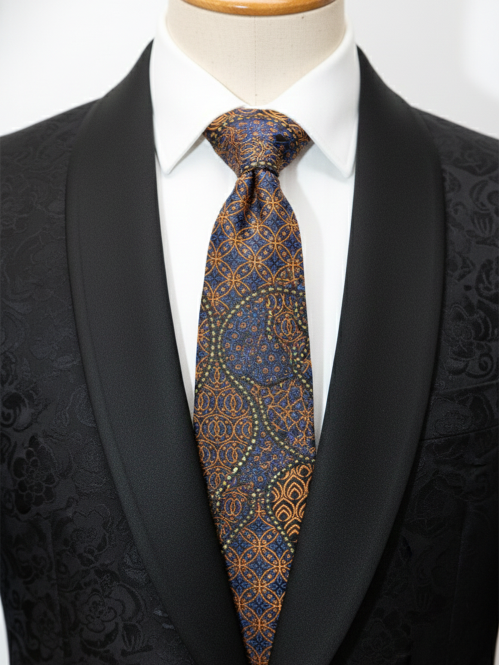 Vibrant Blue Tie with Red & Yellow Detailing ? Stylish & Bold - Image 2