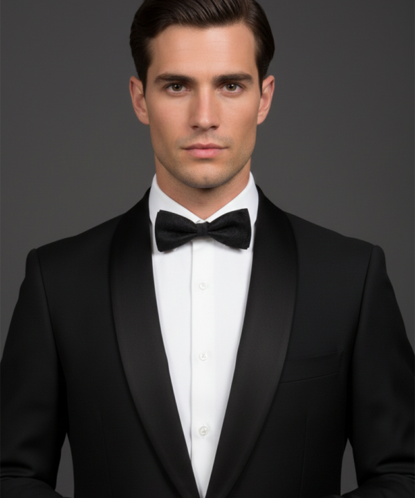 Midnight Elegance: The Essential Matte Black Bow Tie