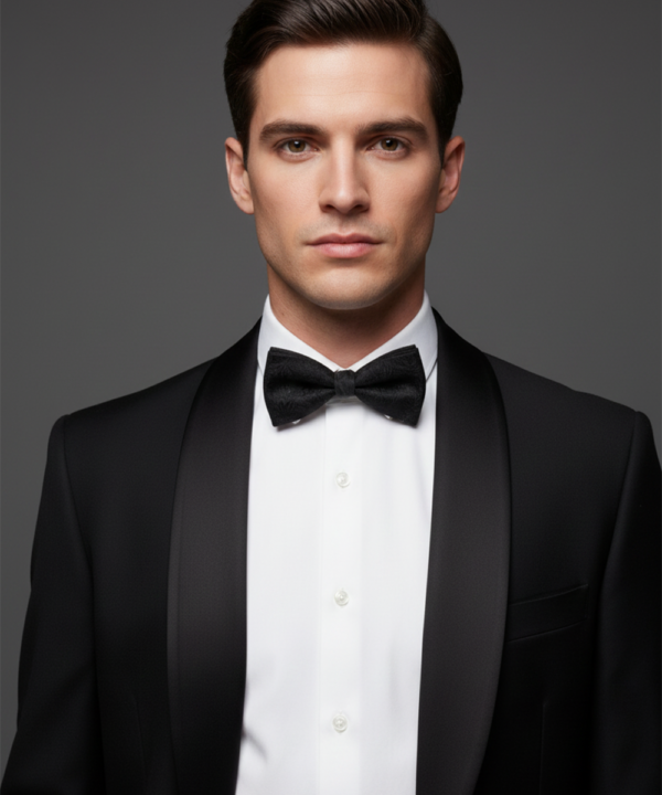 Classic Black Silk Bow Tie ? Timeless Formal Men?s Accessory