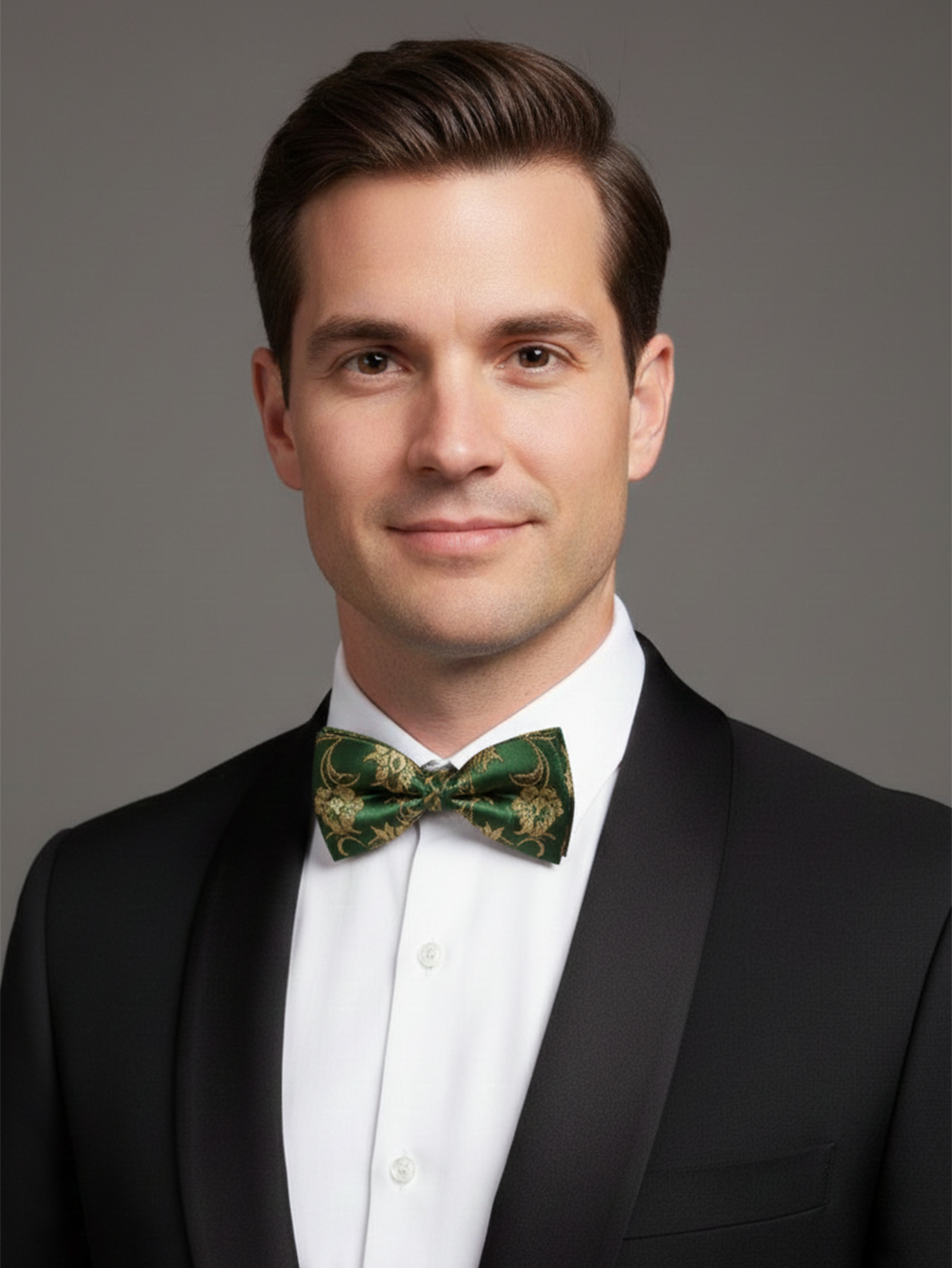 The Emerald & Gold Artisan Bow Tie