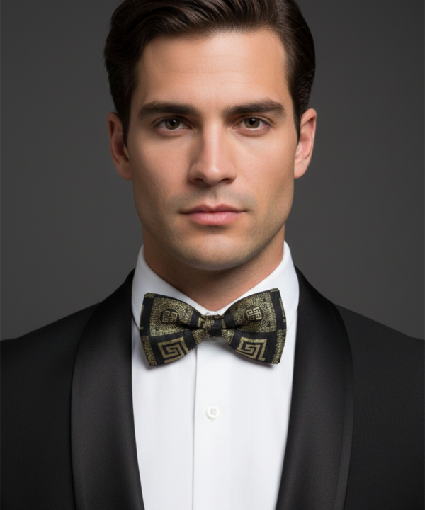 The Emerald Shadow: Premium Black & Forest Green Bow Tie