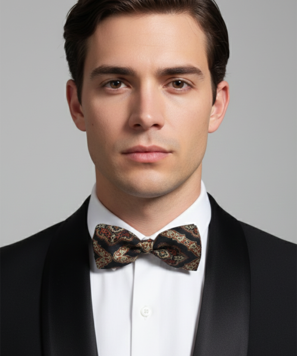 The Autumnal Classic: Deep Maroon & Chestnut Brown Silk Bow Tie