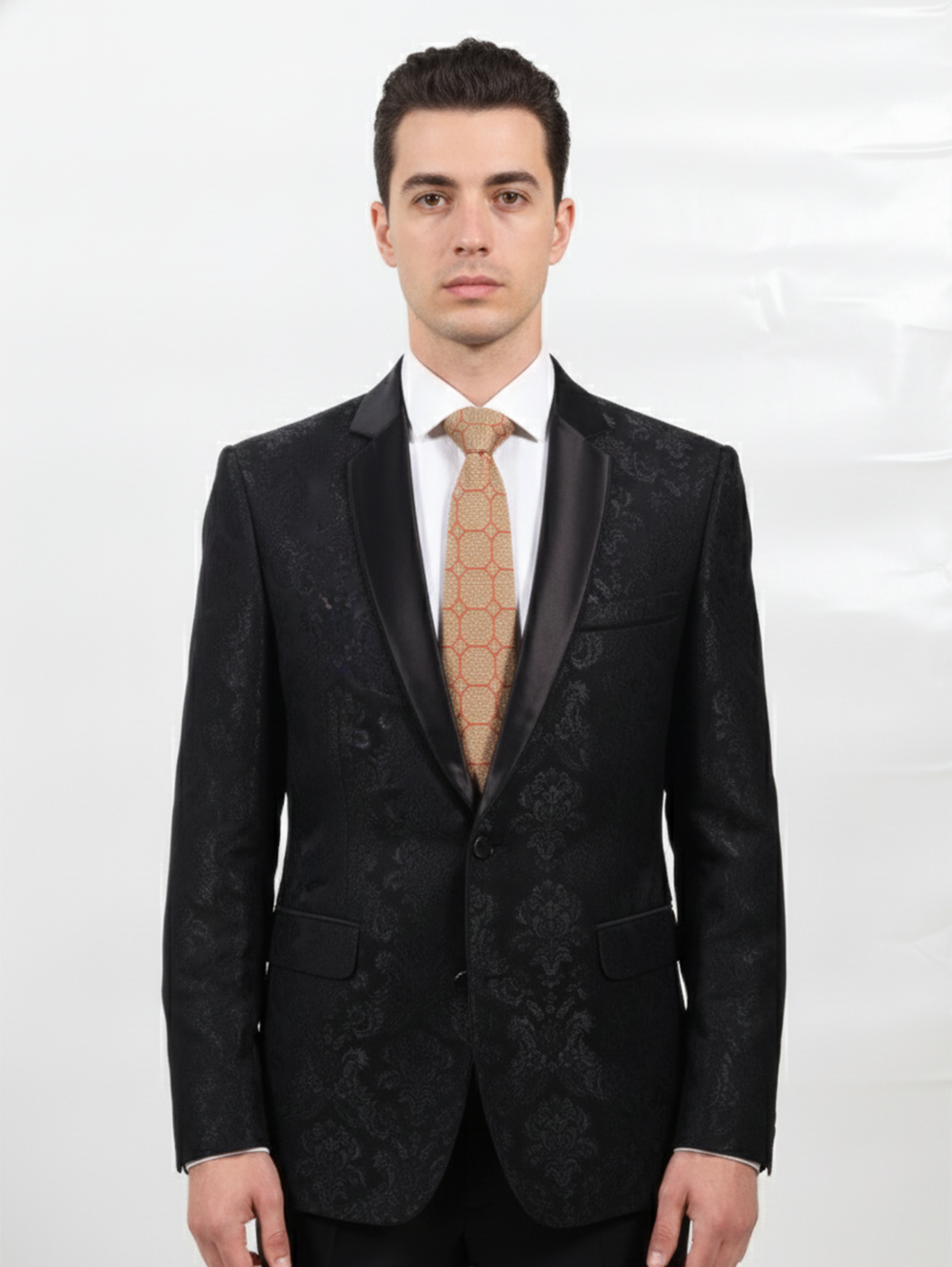 Cream Art Silk Tie with Dark Cream Lines ? Subtle Striped Elegance - Image 3