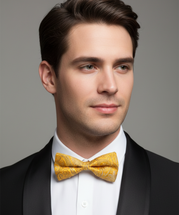 The "Golden Hour" Silk Bow Tie