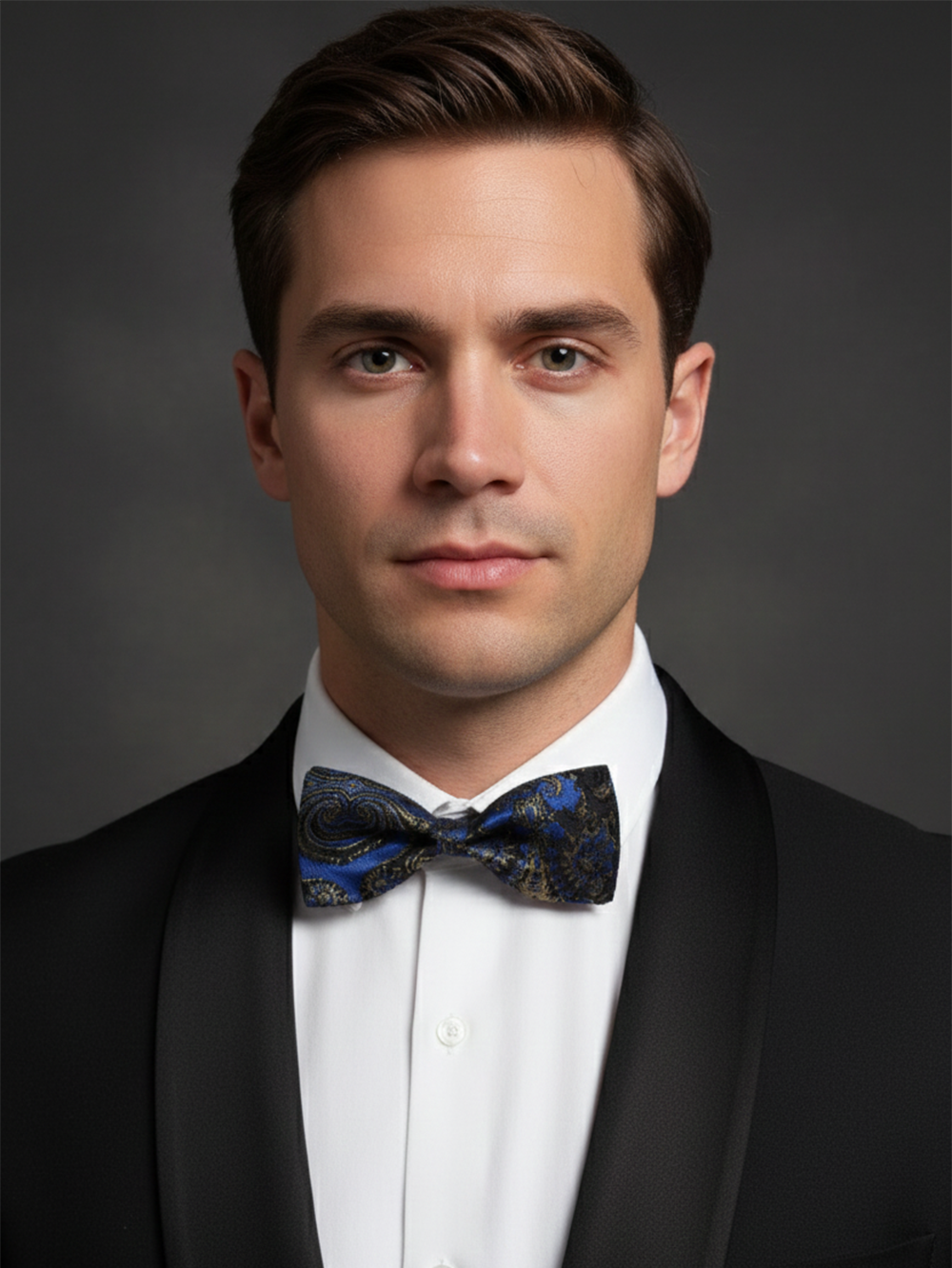 The Sterling Sapphire: Celestial Blue & Silver Filigree Bow Tie