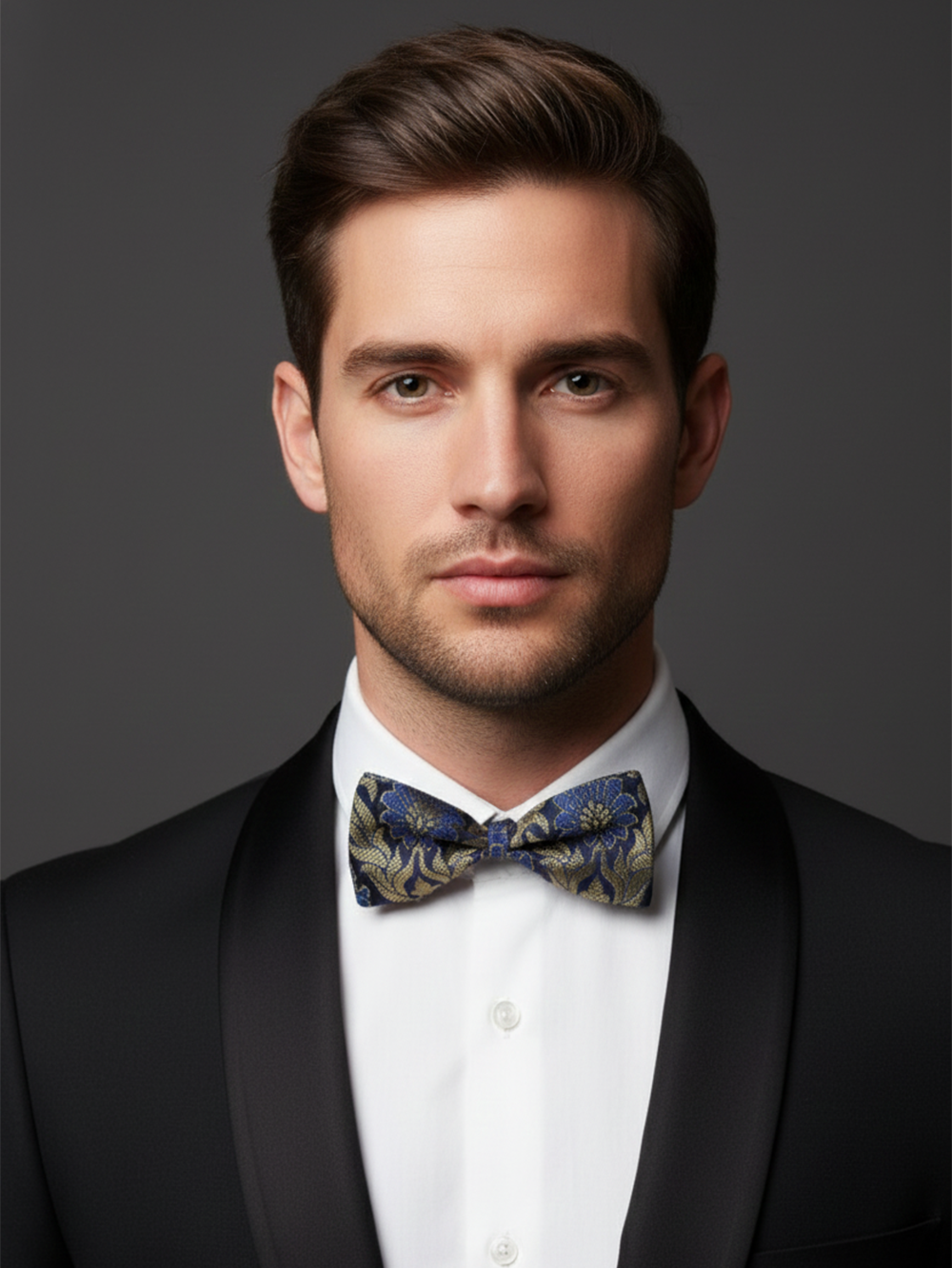 Midnight & Mercury: The Royal Azure Silk Bow Tie