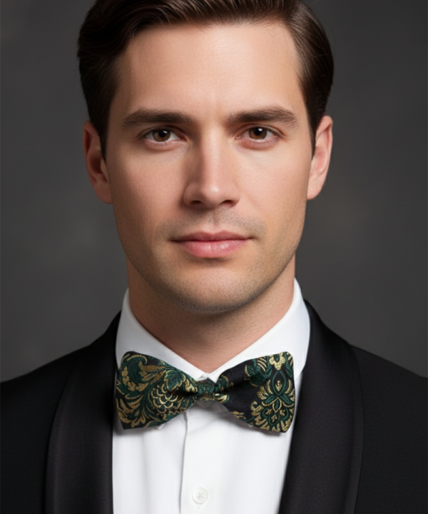 The Emerald & Ember Bow Tie: A Study in Sophistication