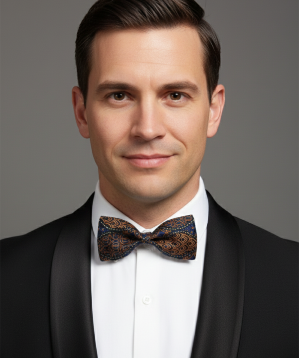 The Crimson Noir: Handcrafted Maroon & Dark Red Silk Bow Tie