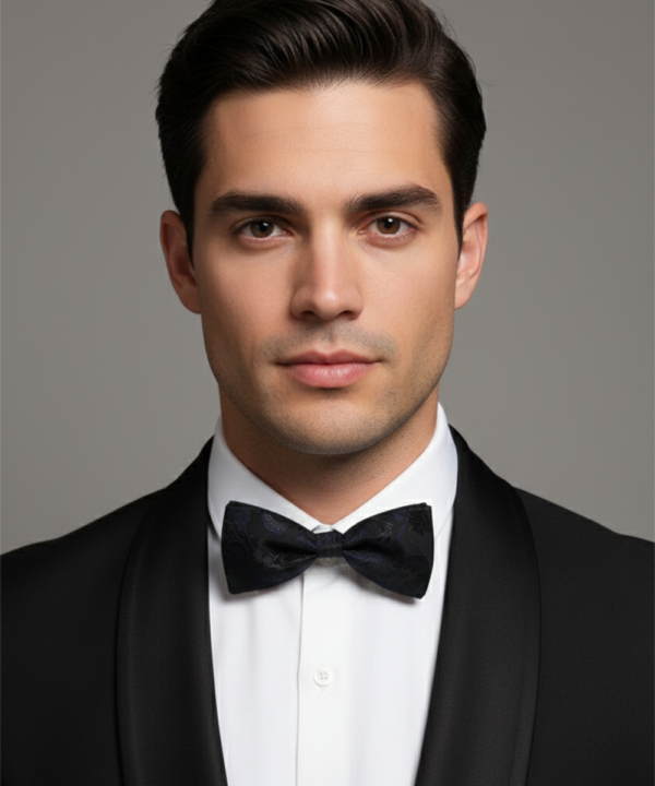 The Noir Essence: The Ultimate Classic Black Bow Tie