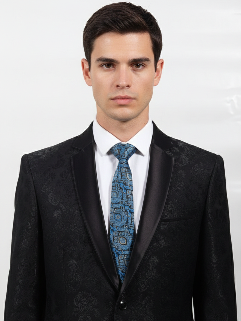 Textured Blue Silk Tie ? Classic Woven Finish - Image 4