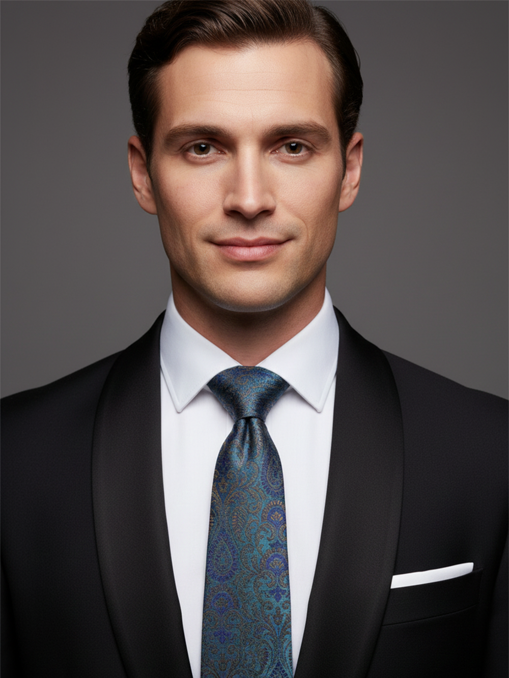 Blue Designer Pattern Art Silk Neck Tie ? Stylish & Modern - Image 3