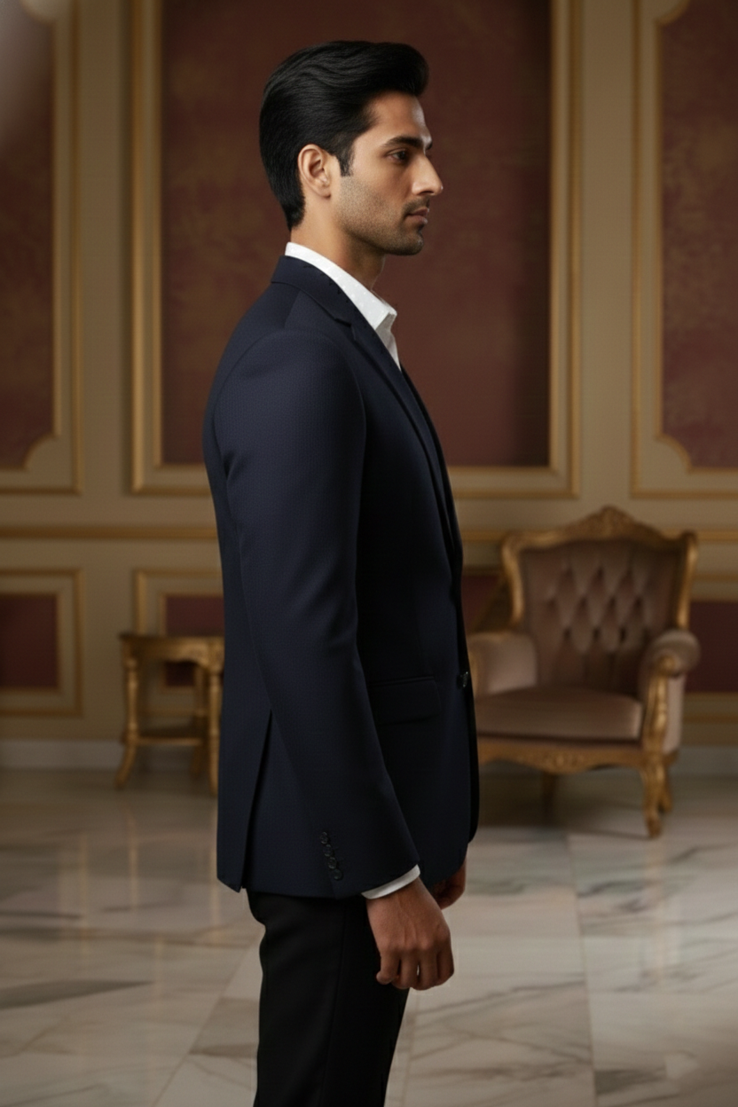 Men?s Premium Midnight Navy Blue Blazer ? Essential Slim-Fit Formal Suit Jacket for Business & Occasions - Image 4