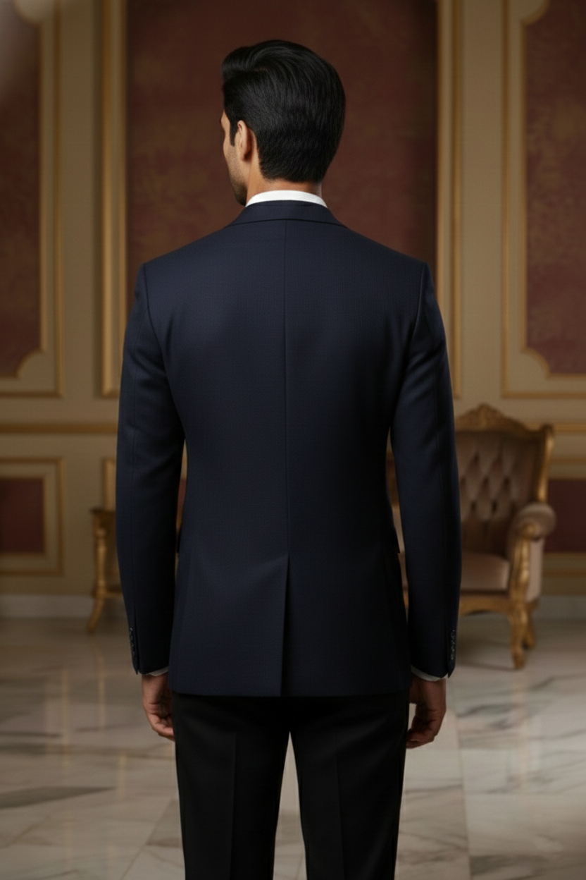 Men?s Premium Midnight Navy Blue Blazer ? Essential Slim-Fit Formal Suit Jacket for Business & Occasions - Image 3