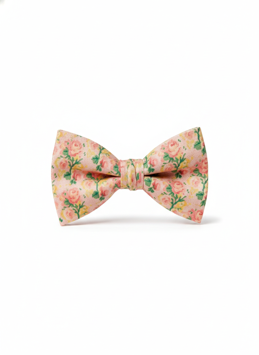 Pink Floral Print Bow Tie ? Stylish & Charming Formal Accessory