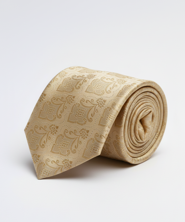 Luxury Silk Tie for Men ? Classic Beige Formal Necktie