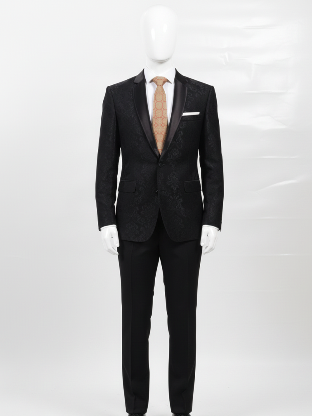 Cream Art Silk Tie with Dark Cream Lines ? Subtle Striped Elegance - Image 2