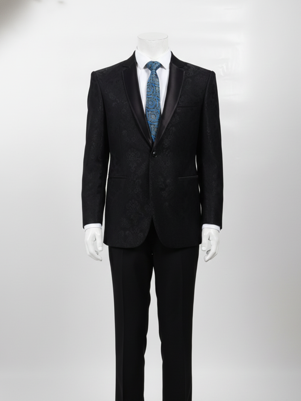 Textured Blue Silk Tie ? Classic Woven Finish - Image 3