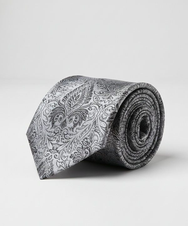 Classic Black & White Silk Necktie ? Timeless Contrast Design