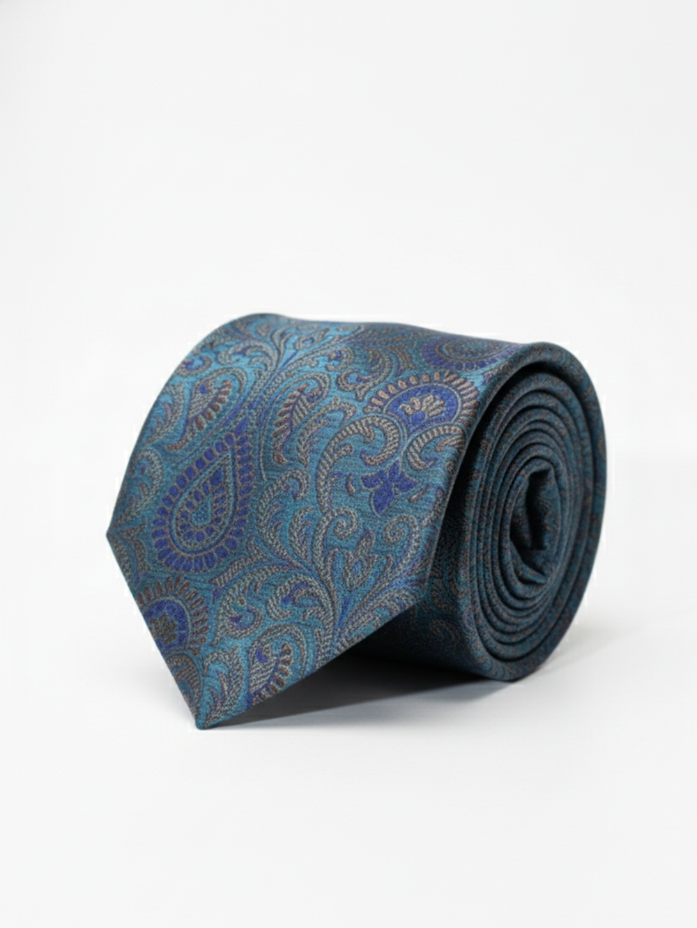 Blue Designer Pattern Art Silk Neck Tie ? Stylish & Modern