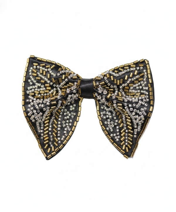 Gilded Ray: Hand-Embroidered Butterfly Bow Tie