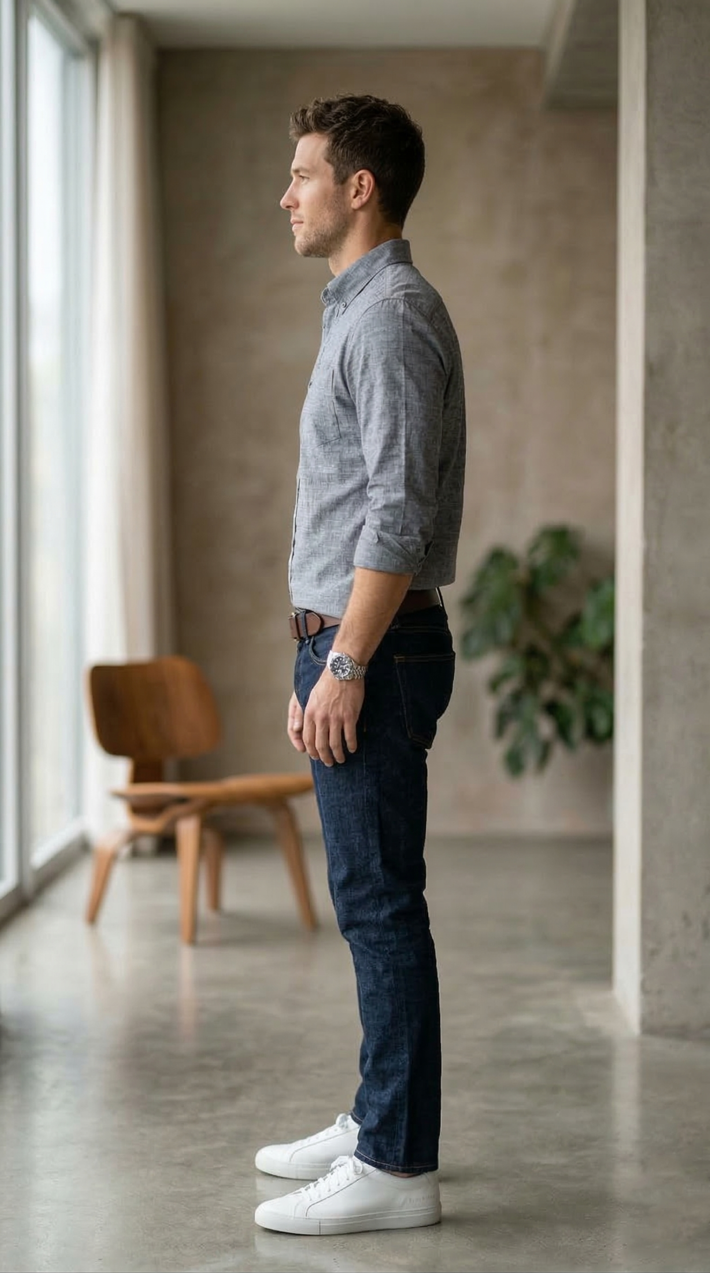 Men’s Grey Casual Shirt – Premium Cotton Regular Fit Stylish Everyday Shirt | Smart Casual Button-Down for Men - Image 2