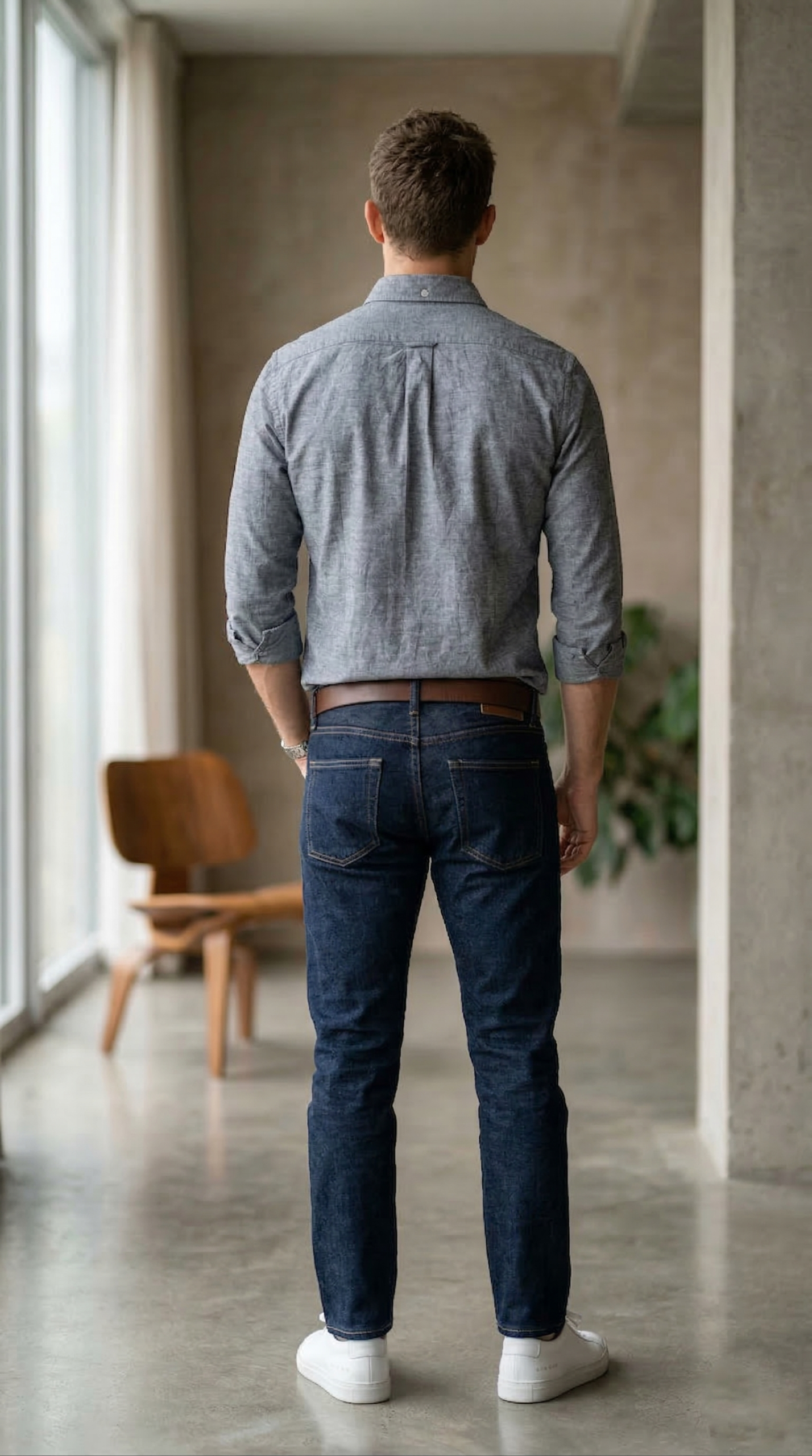 Men’s Grey Casual Shirt – Premium Cotton Regular Fit Stylish Everyday Shirt | Smart Casual Button-Down for Men - Image 3