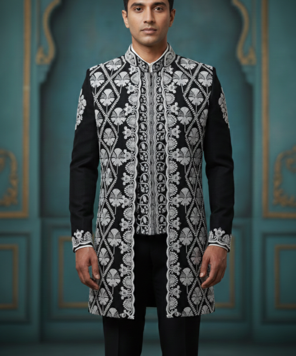 The Sterling Noir: Modern Indo-Western Set