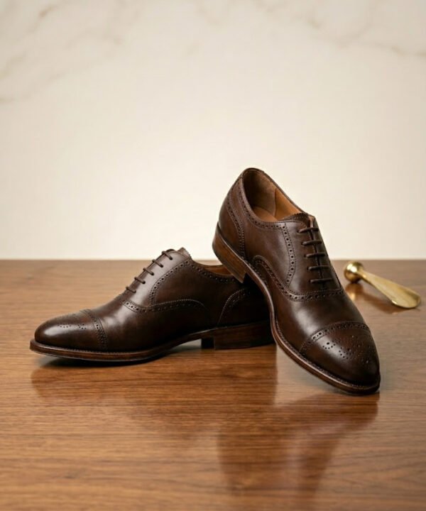Premium Brown Leather Brogue Formal Shoes